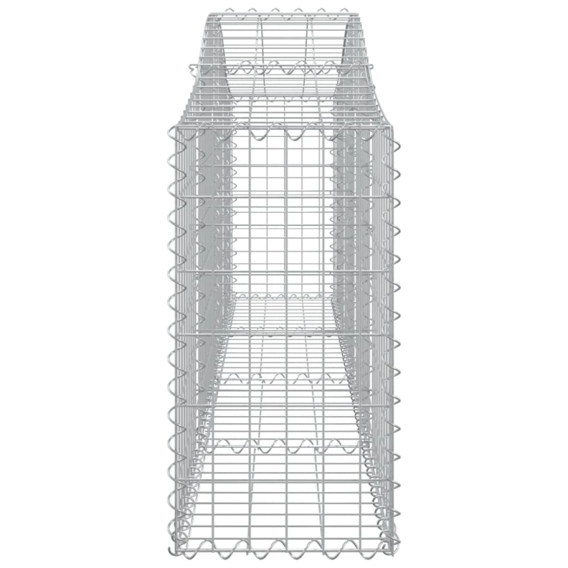 Gabionen mit Hochbogen 11 Stk. 200x30x60/80 cm Verzinktes Eisen