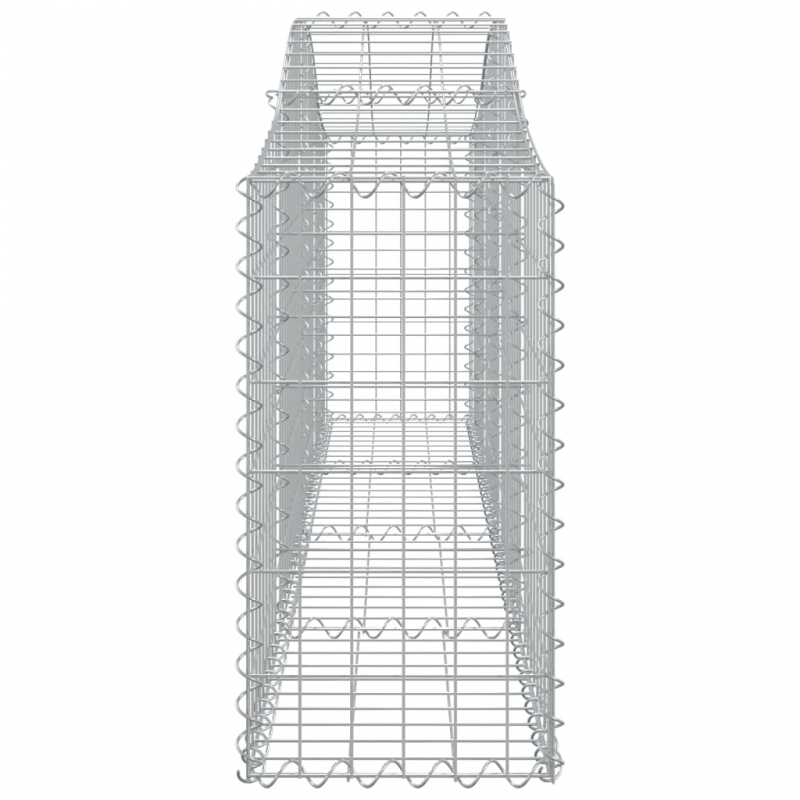 Gabionen mit Hochbogen 12 Stk. 200x30x60/80 cm Verzinktes Eisen