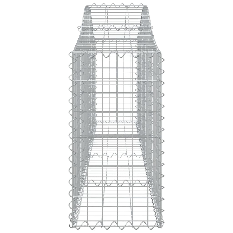 Gabionen mit Hochbogen 13 Stk. 200x30x60/80 cm Verzinktes Eisen