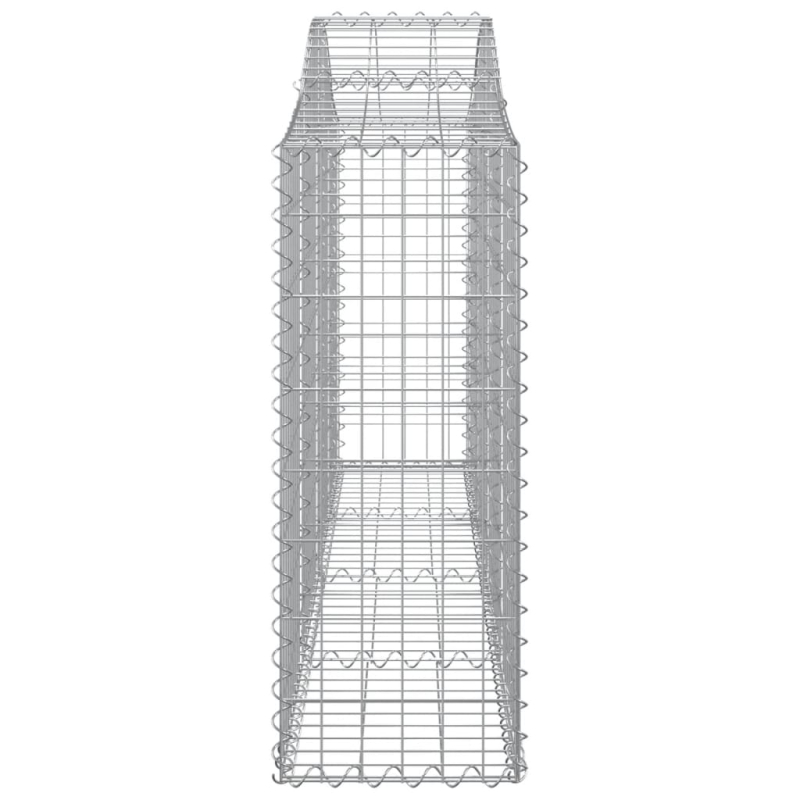 Gabionen mit Hochbogen 9 Stk. 200x30x80/100 cm Verzinktes Eisen