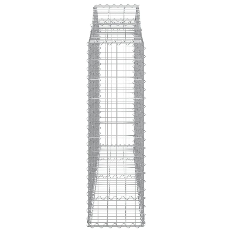 Gabionen mit Hochbogen 7 Stk. 200x30x100/120cm Verzinktes Eisen