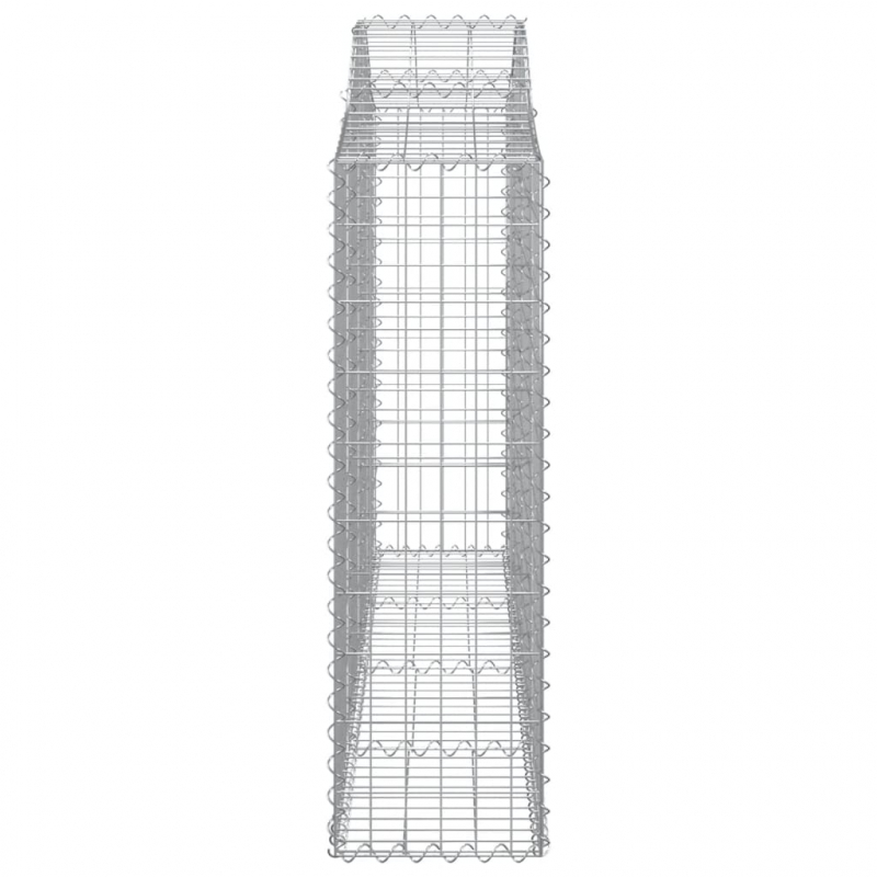 Gabionen mit Hochbogen 30Stk. 200x30x100/120cm Verzinktes Eisen