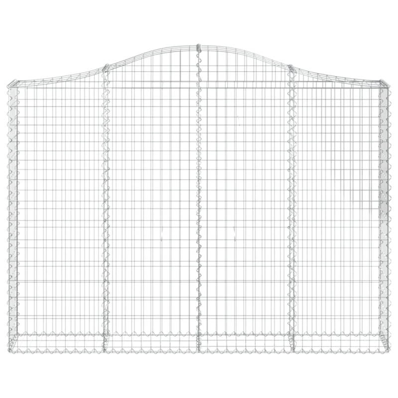 Gabionen mit Hochbogen 9 Stk. 200x30x140/160cm Verzinktes Eisen