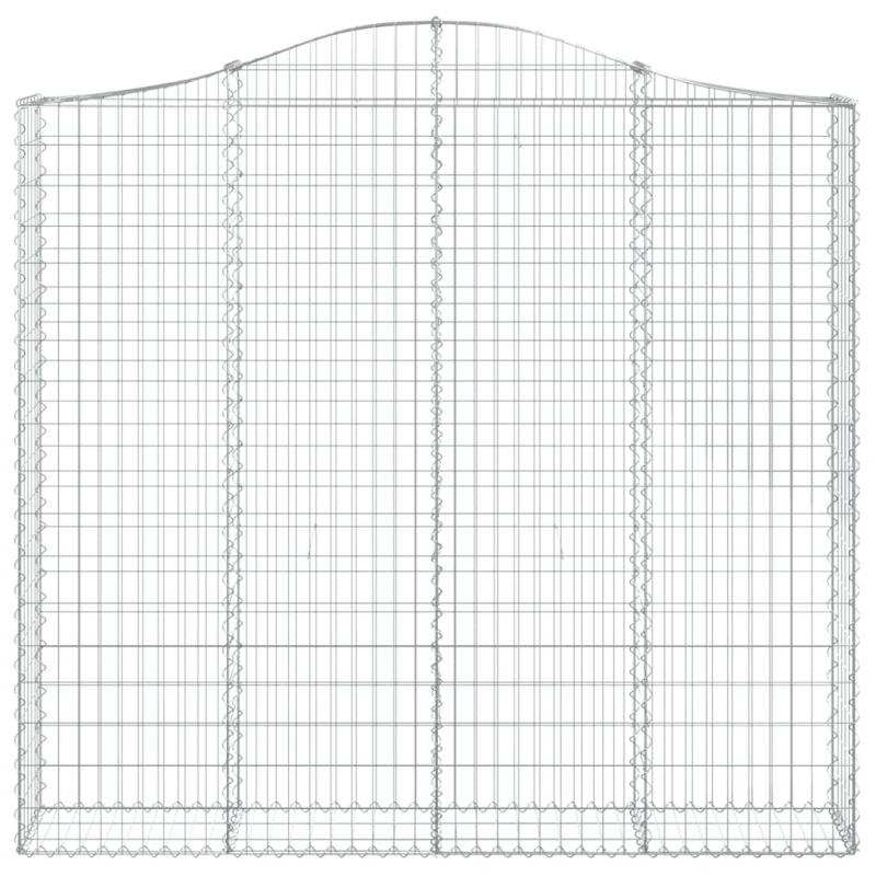 Gabionen mit Hochbogen 5 Stk. 200x30x180/200cm Verzinktes Eisen