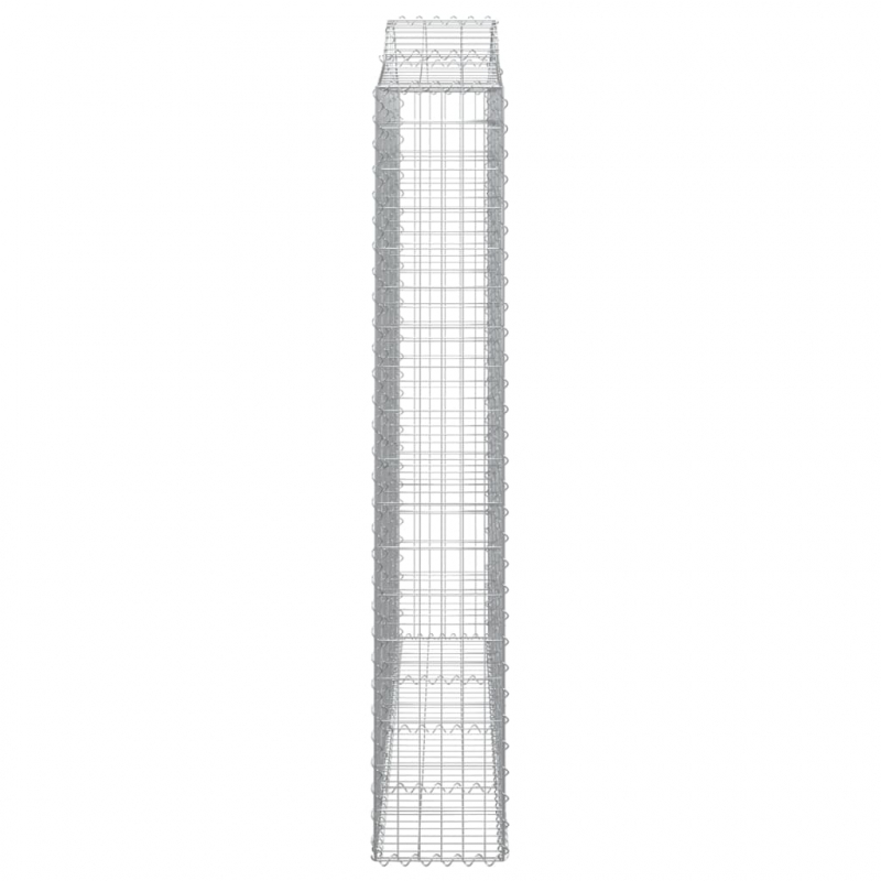 Gabionen mit Hochbogen 5 Stk. 200x30x180/200cm Verzinktes Eisen