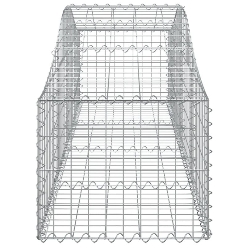 Gabionen mit Hochbogen 13 Stk. 200x50x40/60 cm Verzinktes Eisen