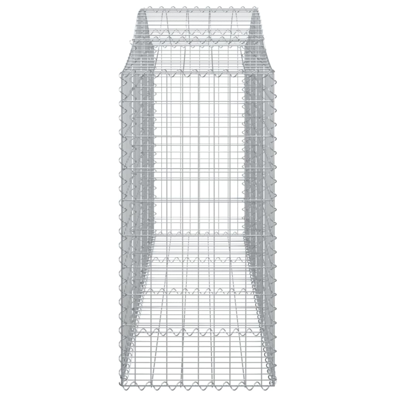 Gabionen mit Hochbogen 3 Stk. 200x50x100/120cm Verzinktes Eisen