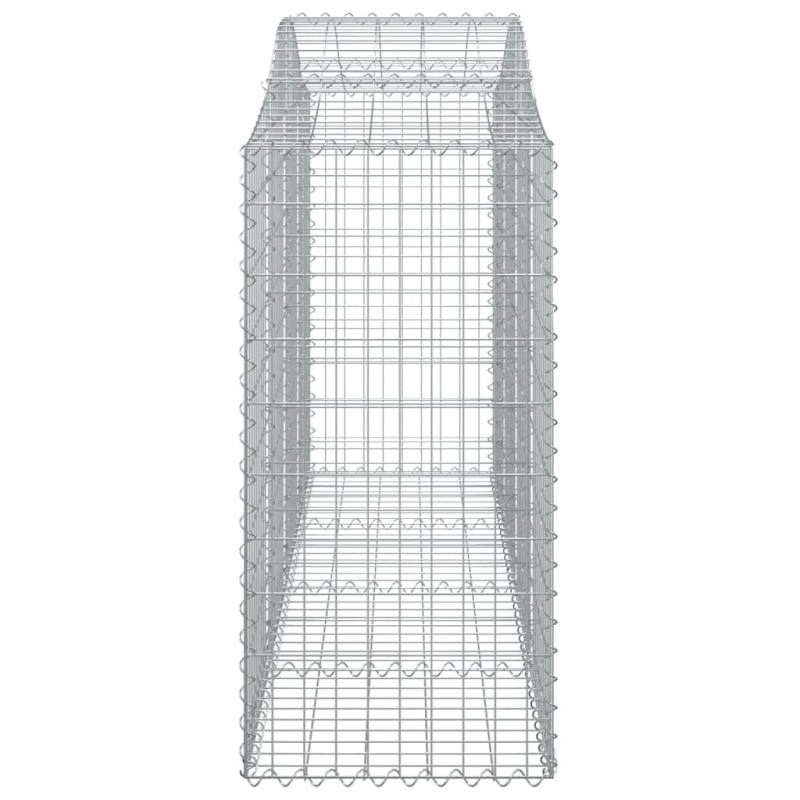 Gabionen mit Hochbogen 10 Stk 200x50x100/120cm Verzinktes Eisen