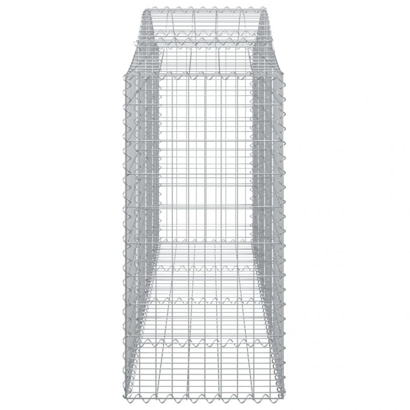 Gabionen mit Hochbogen 13 Stk 200x50x100/120cm Verzinktes Eisen