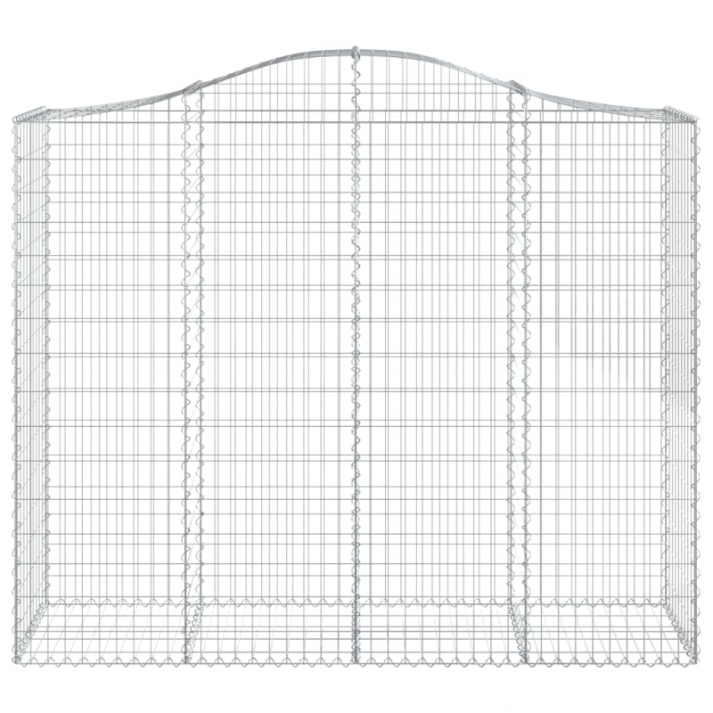 Gabionen mit Hochbogen 7 Stk. 200x50x160/180cm Verzinktes Eisen