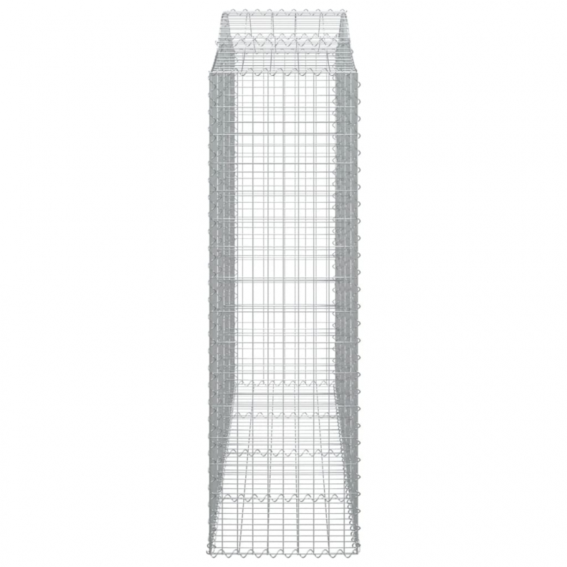 Gabionen mit Hochbogen 7 Stk. 200x50x160/180cm Verzinktes Eisen