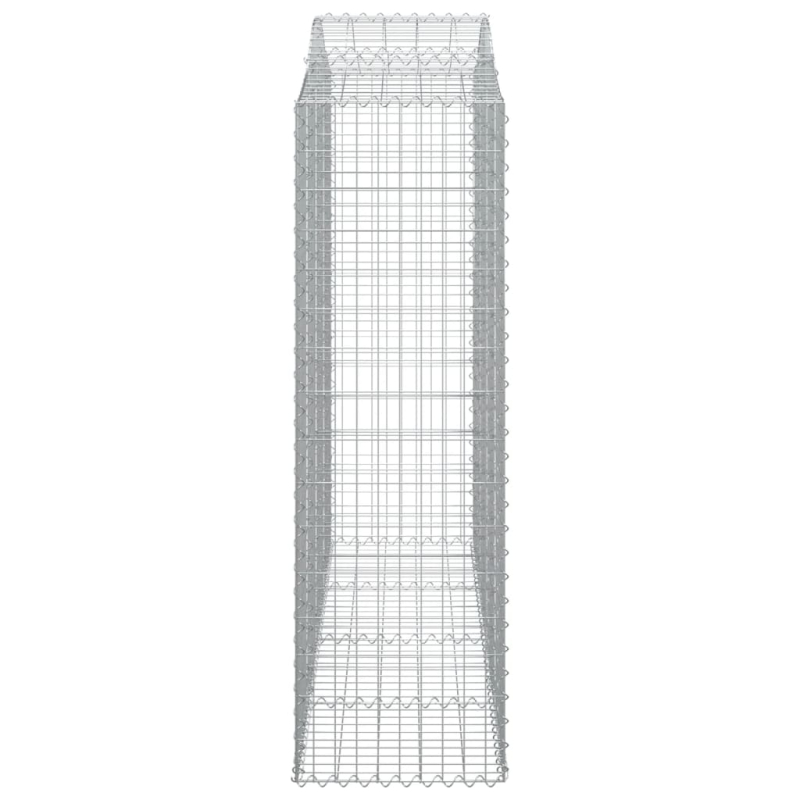 Gabionen mit Hochbogen 8 Stk. 200x50x160/180cm Verzinktes Eisen