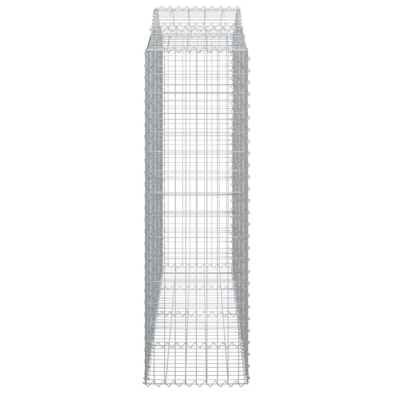 Gabionen mit Hochbogen 9 Stk. 200x50x160/180cm Verzinktes Eisen