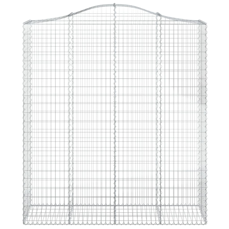 Gabionen mit Hochbogen 3 Stk. 200x50x220/240cm Verzinktes Eisen