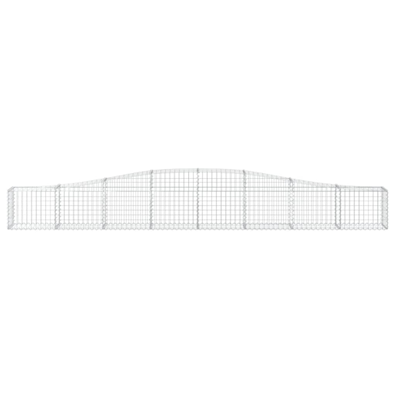 Gabionen mit Hochbogen 5 Stk. 400x30x40/60 cm Verzinktes Eisen