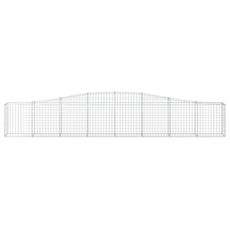 Gabionen mit Hochbogen 4 Stk. 400x30x60/80 cm Verzinktes Eisen