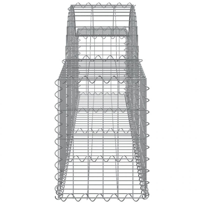 Gabionen mit Hochbogen 20 Stk. 200x30x40/60 cm Verzinktes Eisen