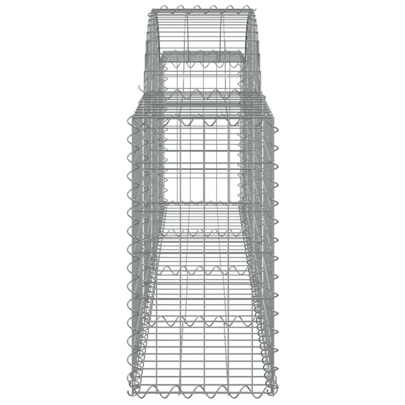 Gabionen mit Hochbogen 13 Stk. 200x30x60/80 cm Verzinktes Eisen