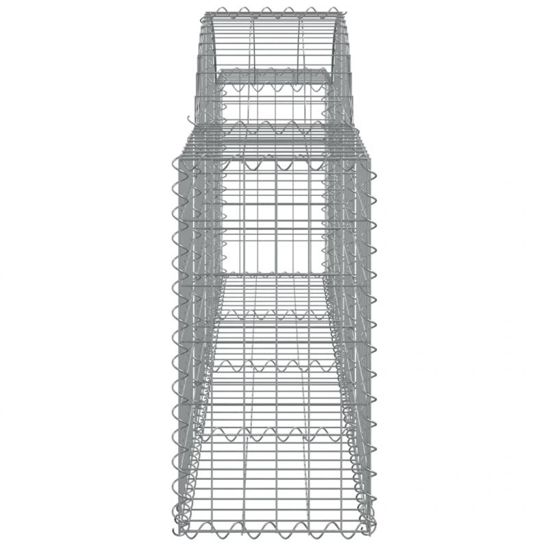 Gabionen mit Hochbogen 20 Stk. 200x30x60/80 cm Verzinktes Eisen