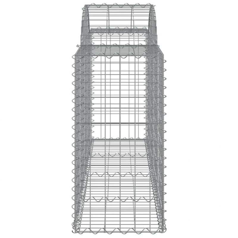 Gabionen mit Hochbogen 4 Stk. 200x50x80/100 cm Verzinktes Eisen