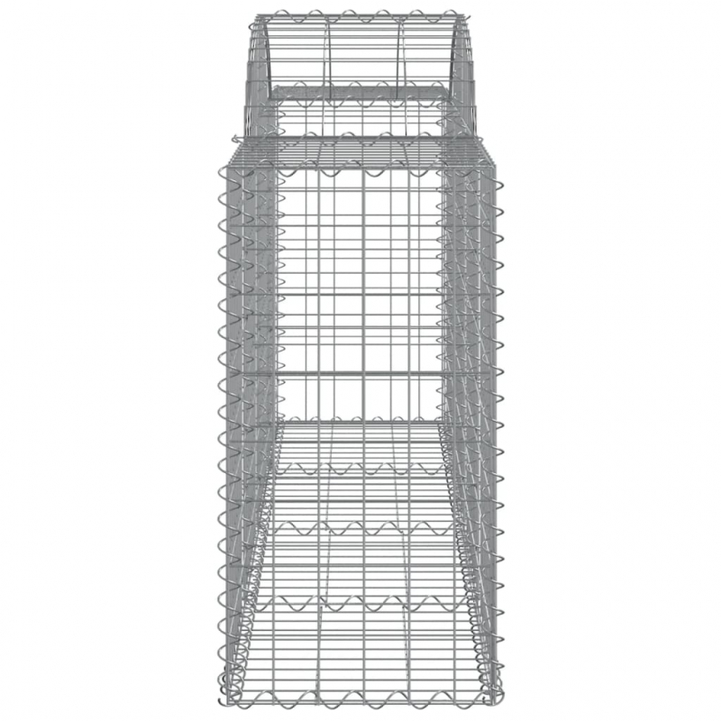 Gabionen mit Hochbogen 5 Stk. 200x50x80/100 cm Verzinktes Eisen