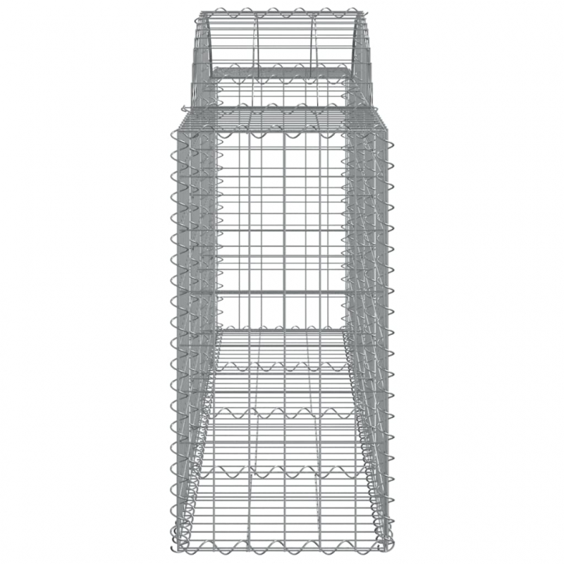 Gabionen mit Hochbogen 25 Stk. 200x50x80/100cm Verzinktes Eisen