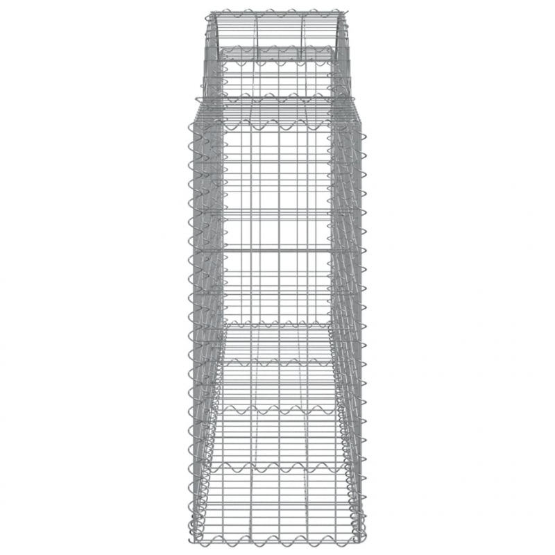 Gabionen mit Hochbogen 7 Stk. 200x50x100/120cm Verzinktes Eisen