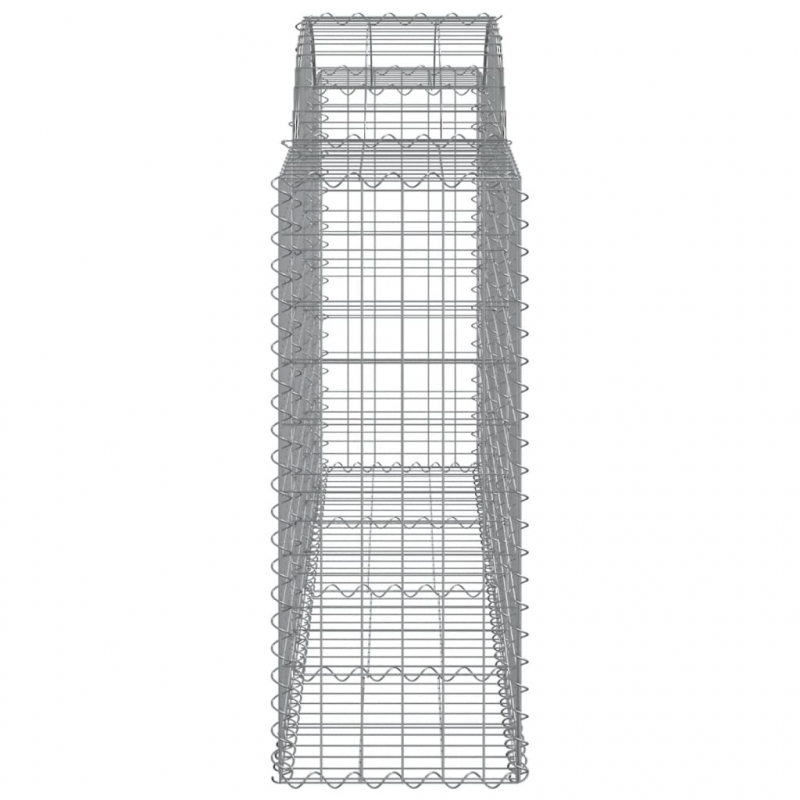 Gabionen mit Hochbogen 10 Stk 200x50x100/120cm Verzinktes Eisen
