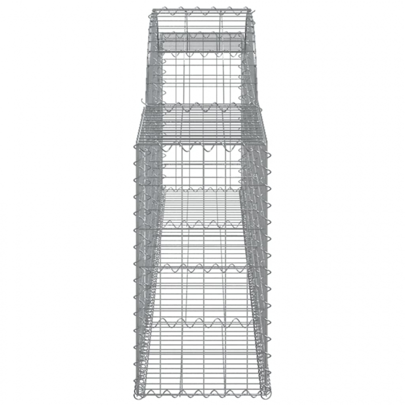 Gabionen mit Hochbogen 13 Stk. 300x30x60/80 cm Verzinktes Eisen