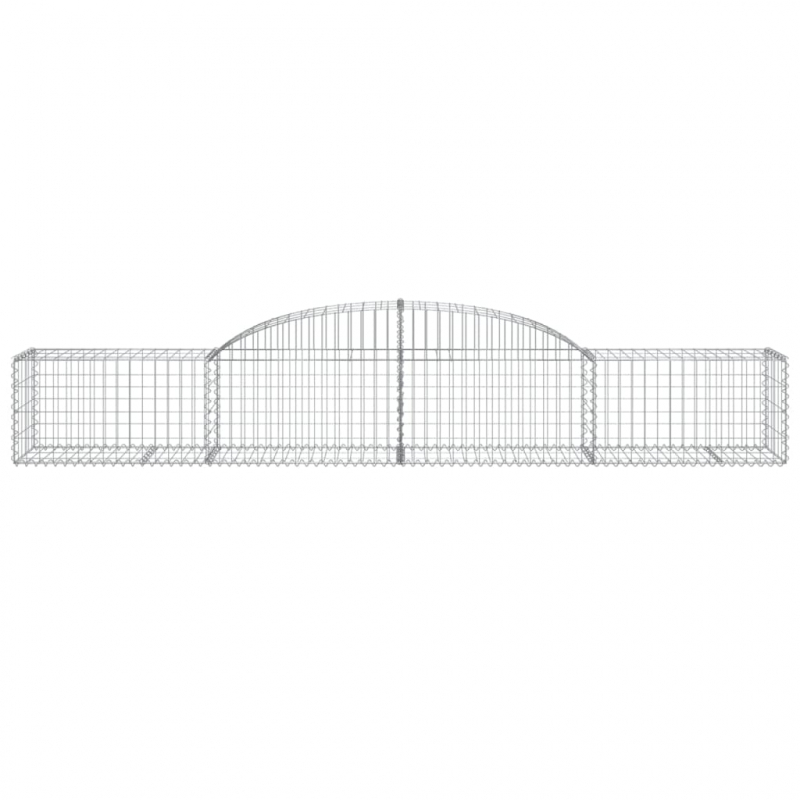 Gabionen mit Hochbogen 25 Stk. 300x50x40/60 cm Verzinktes Eisen