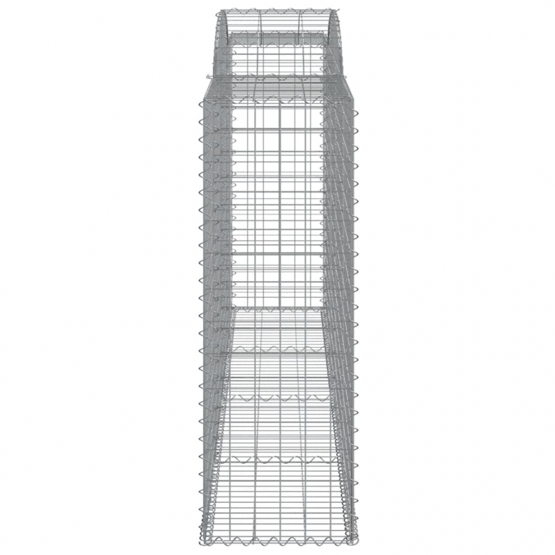 Gabionen mit Hochbogen 9 Stk. 300x50x140/160cm Verzinktes Eisen