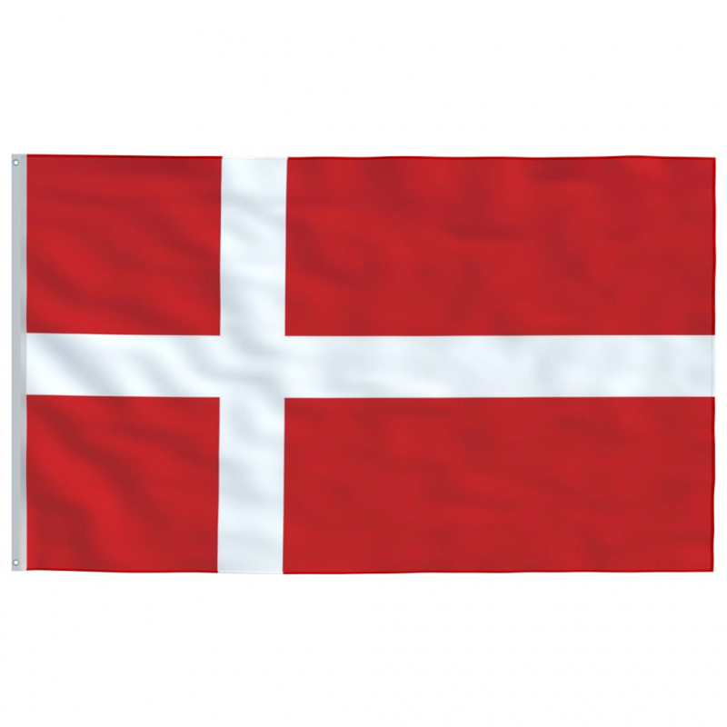 Flagge Dänemarks mit Mast 6,23 m Aluminium