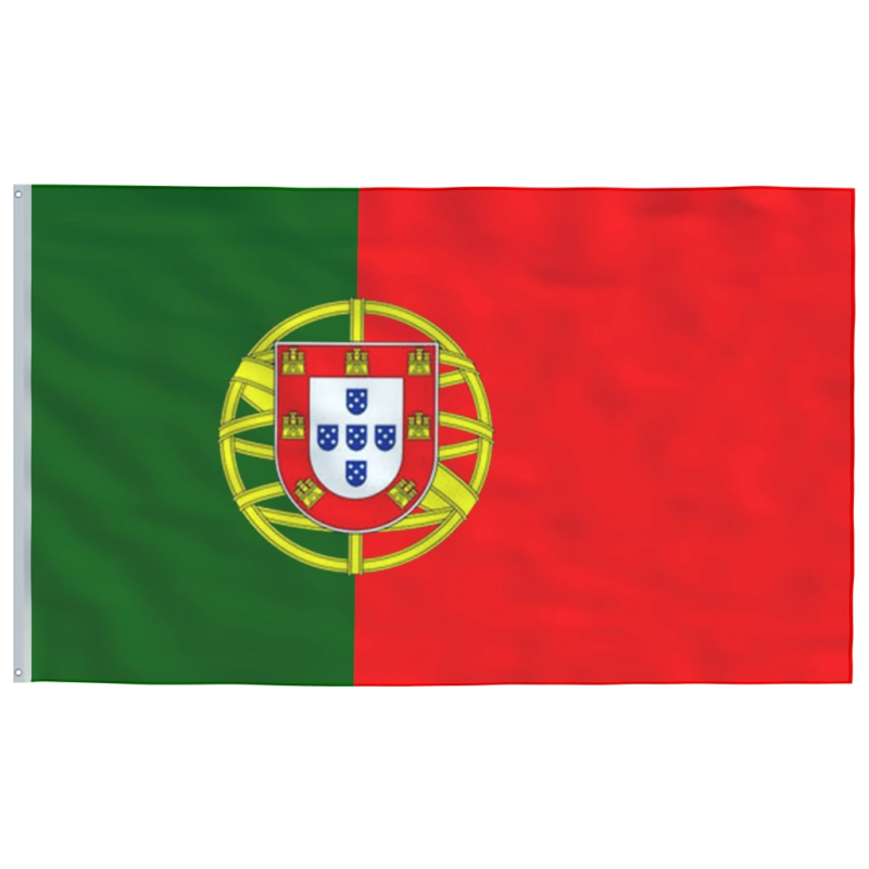 Flagge Portugals mit Mast 6,23 m Aluminium