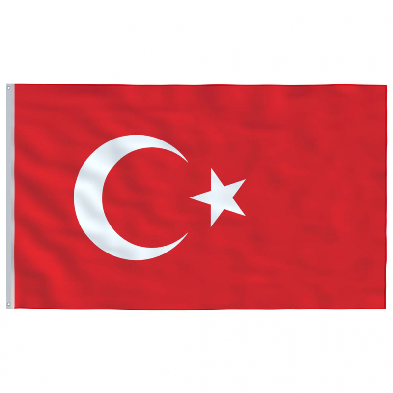 Flagge der Türkei mit Mast 5,55 m Aluminium