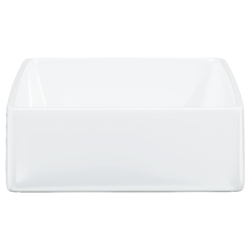 Waschbecken Weiß 37x37x13 cm Keramik Quadratisch