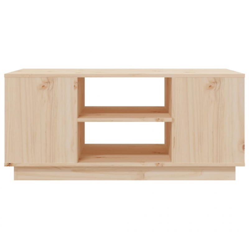 Couchtisch 90x49x40,5 cm Massivholz Kiefer