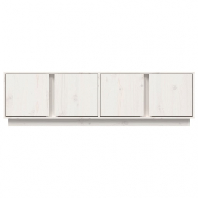 TV-Schrank Weiß 140x40x40 cm Massivholz Kiefer