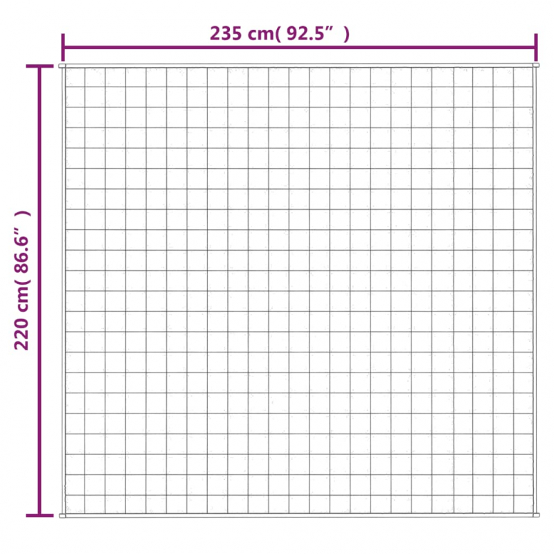 Gewichtsdecke Grau 220x235 cm 15 kg Stoff