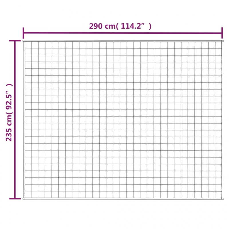 Gewichtsdecke Grau 235x290 cm 11 kg Stoff