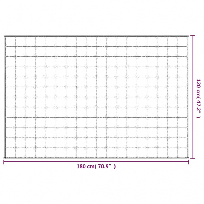 Gewichtsdecke Hellcreme 120x180 cm 9 kg Stoff