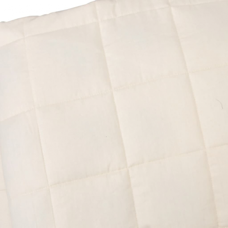 Gewichtsdecke Hellcreme 200x200 cm 13 kg Stoff