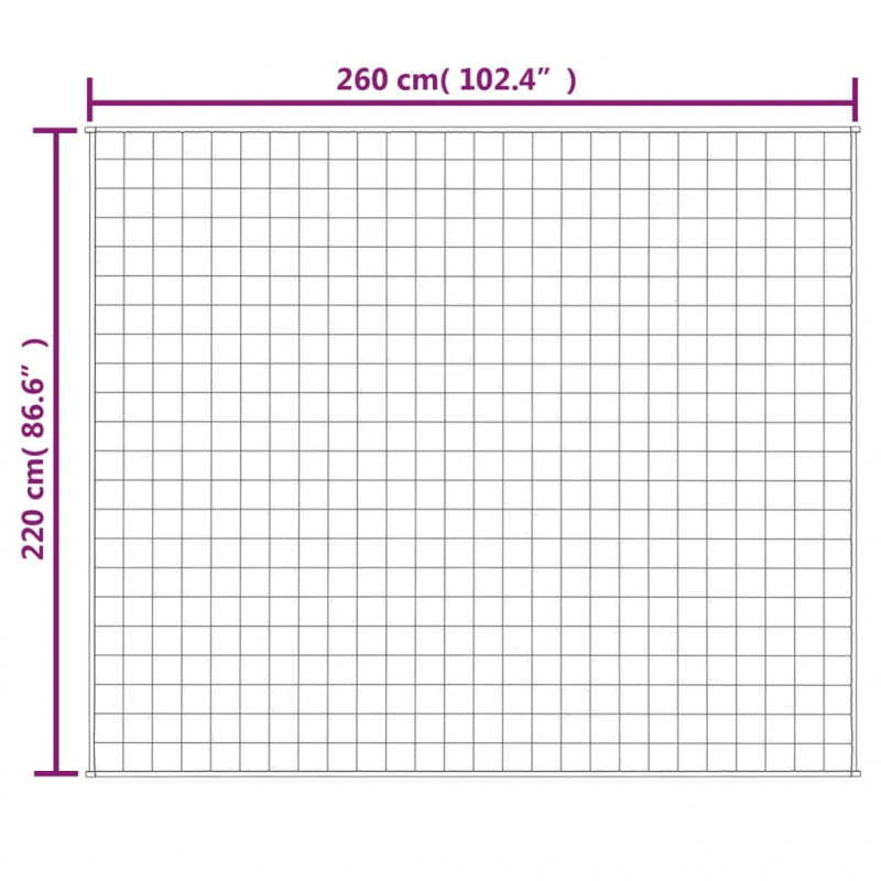 Gewichtsdecke Grau 220x260 cm 11 kg Stoff