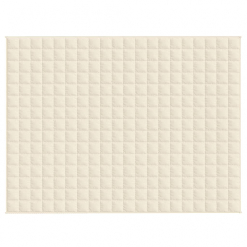 Gewichtsdecke Hellcreme 150x200 cm 11 kg Stoff