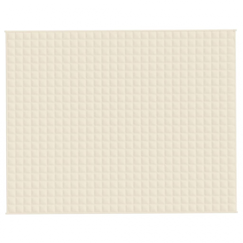 Gewichtsdecke Hellcreme 235x290 cm 15 kg Stoff