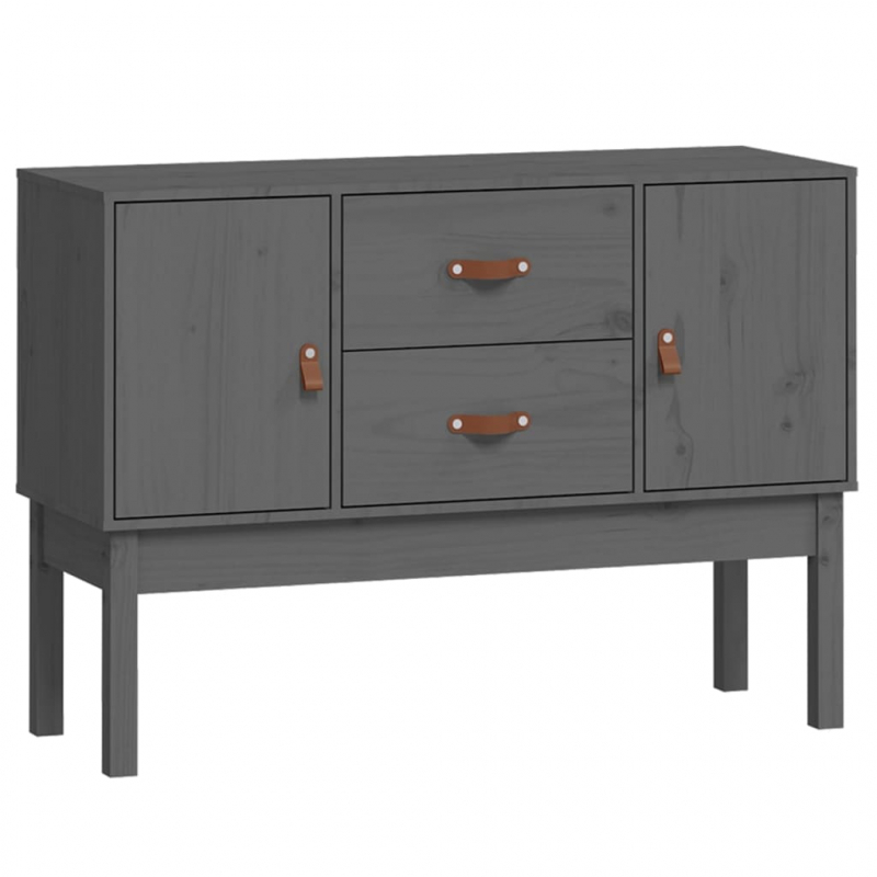 Sideboard Grau 110x40x78 cm Massivholz Kiefer