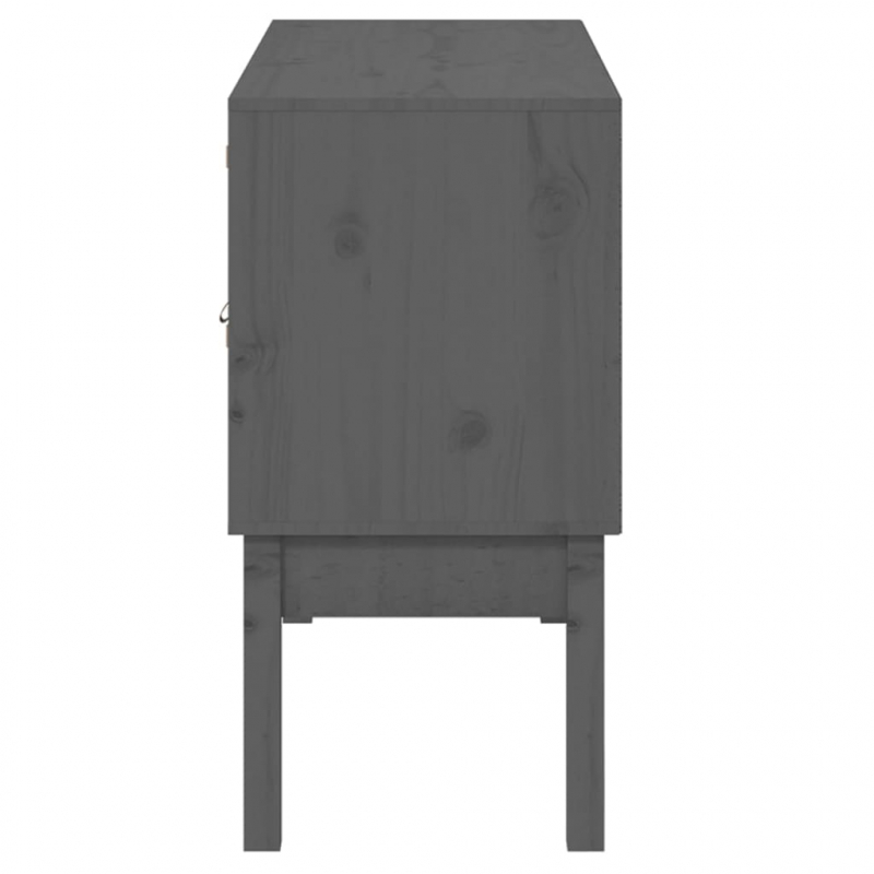 Sideboard Grau 110x40x78 cm Massivholz Kiefer