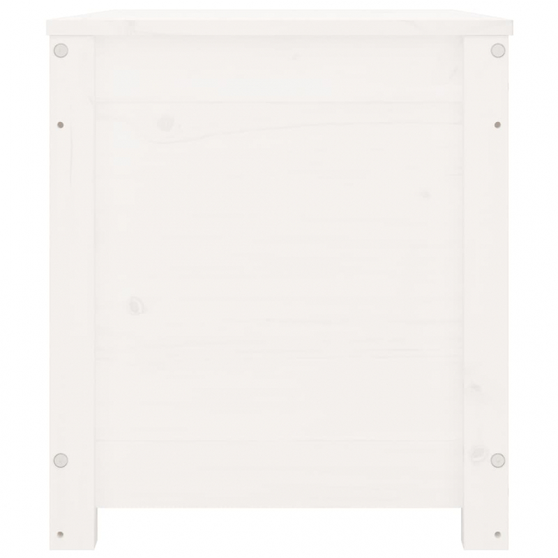 Truhe Weiß 80x40x45,5 cm Massivholz Kiefer