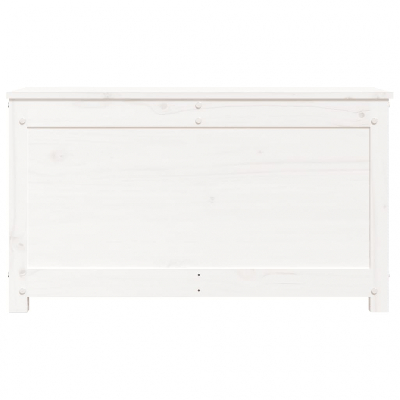 Truhe Weiß 80x40x45,5 cm Massivholz Kiefer