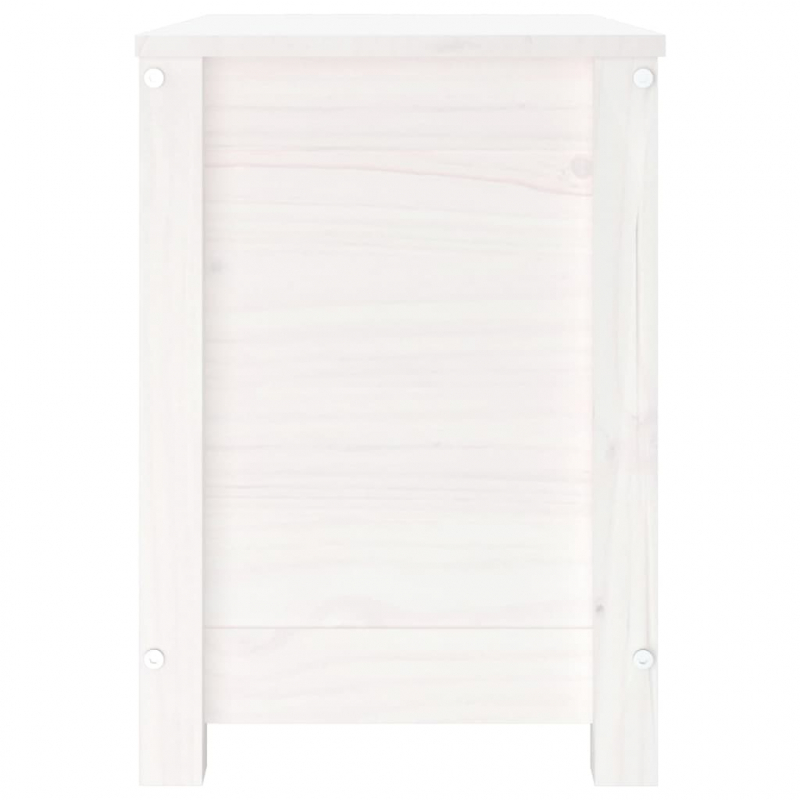 Truhe Weiß 60x32x45,5 cm Massivholz Kiefer