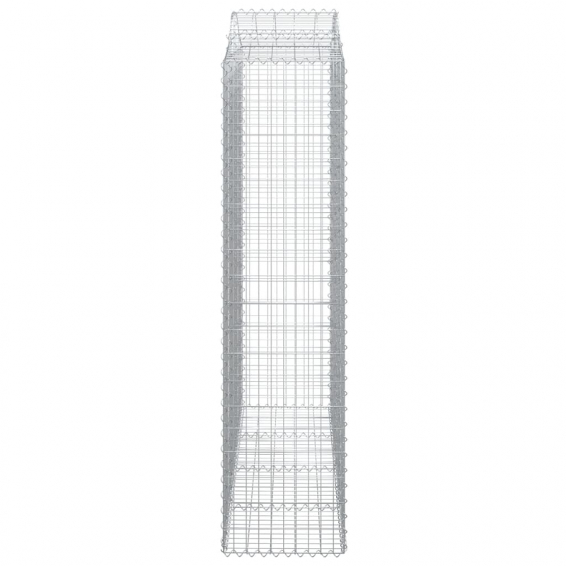 Gabione mit Hochbogen 200x50x200/220 cm Verzinktes Eisen